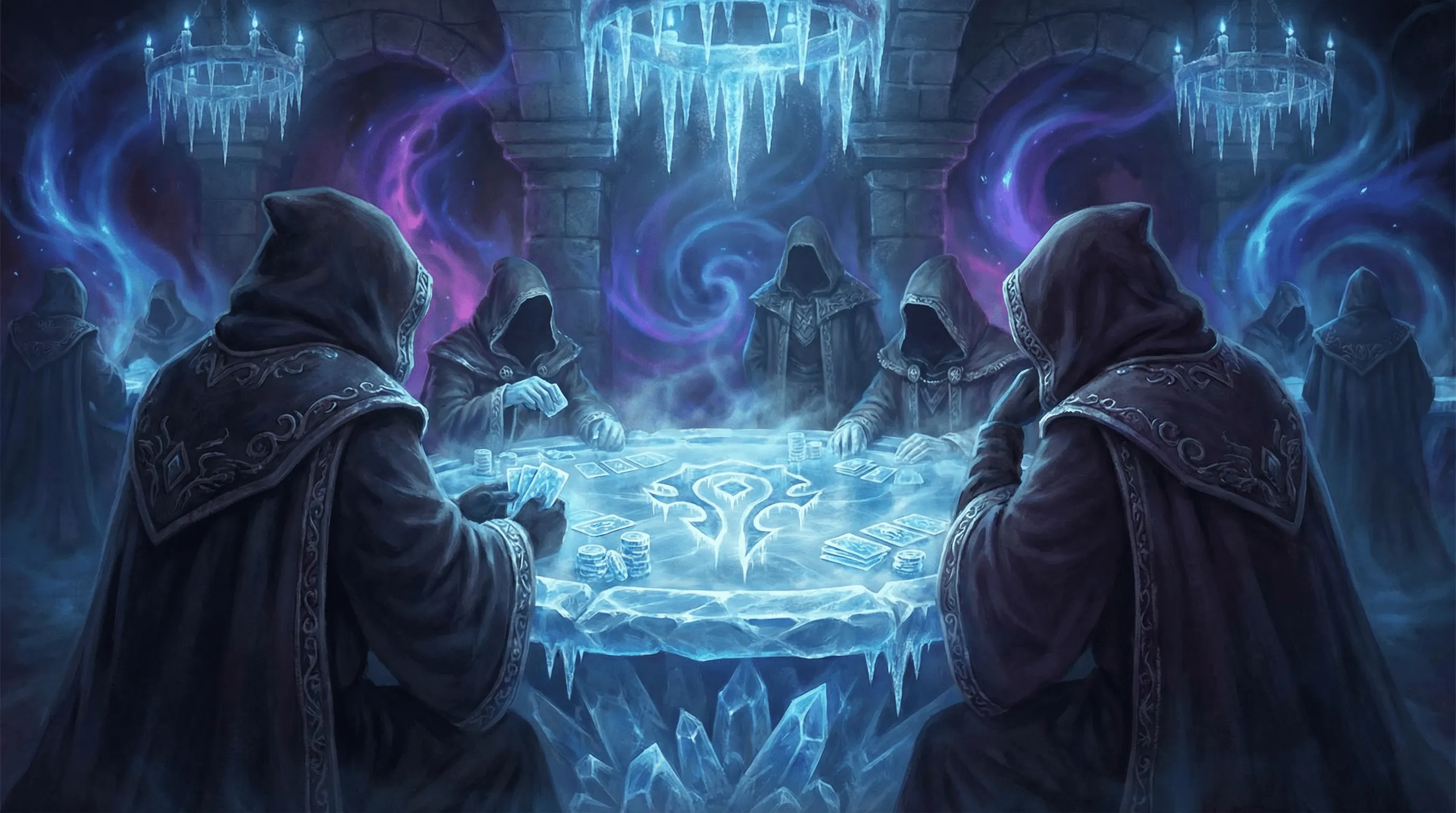 Mesa de Pôquer com tema de gelo no vaidebet