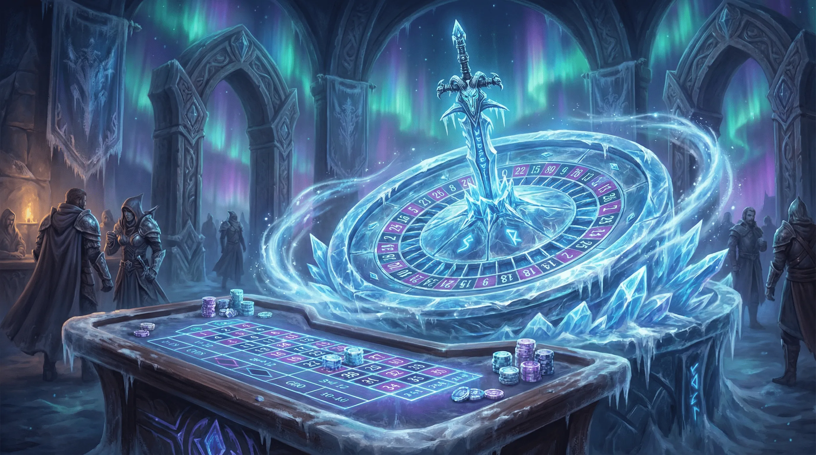 Roleta mística com efeitos de gelo no vaidebet
